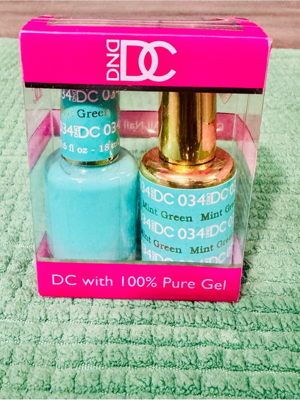 DC Mint Green Gel Polish Duo — Mint Green Nail Set